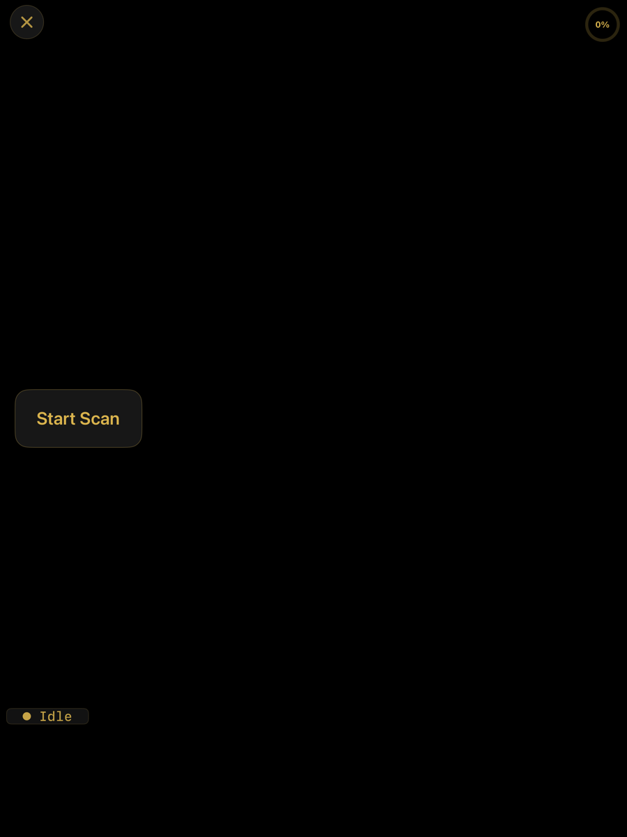 The scan capture screen