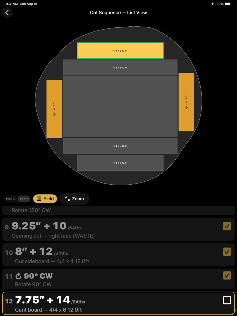 Yield view