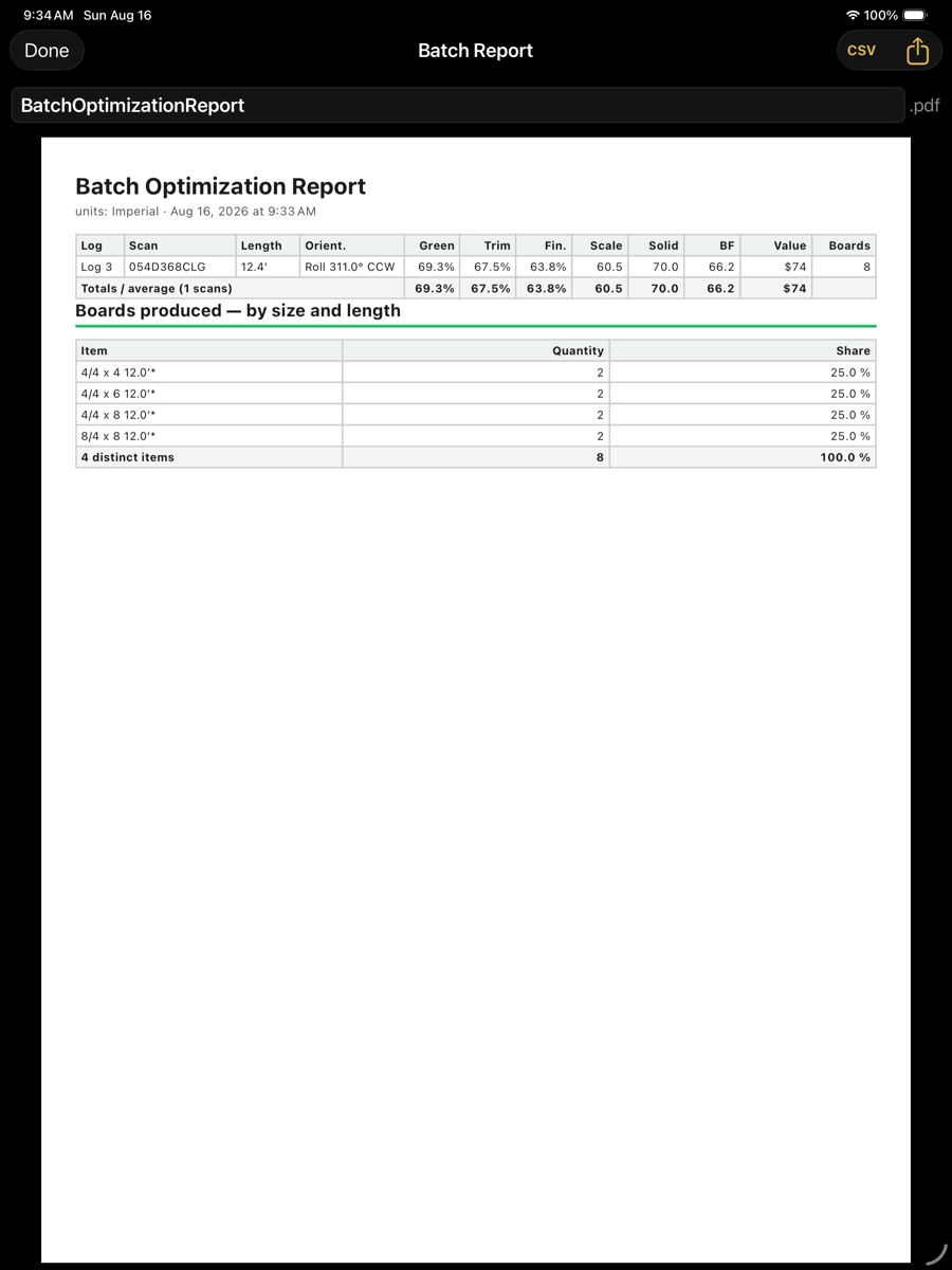 Batch report page 1